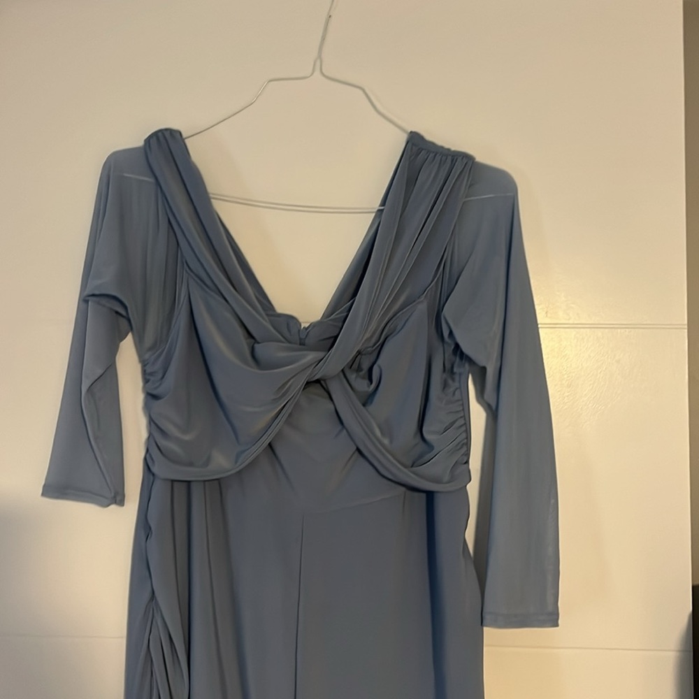 Blue Maternity Jumpsuit - Picture 5 of 6